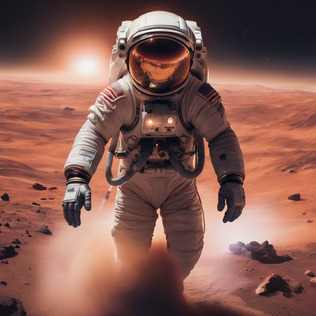 Astronaut on mars